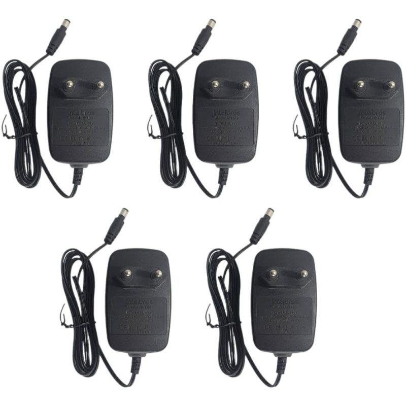 Kit 5 Fontes Carregadora 12v 1a Fctc03 Original Intelbras