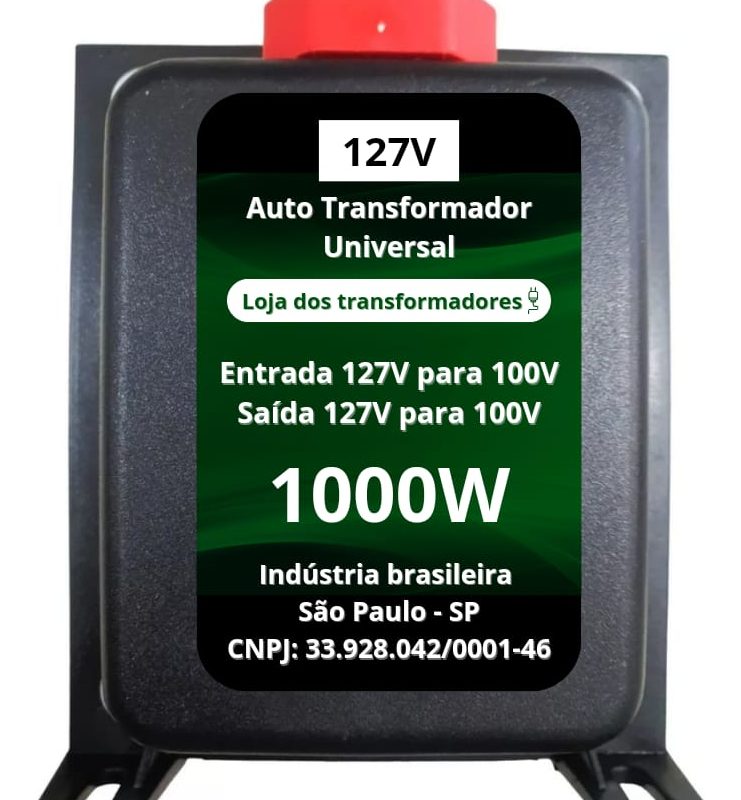 Transformador 127v Para 100v 1000w