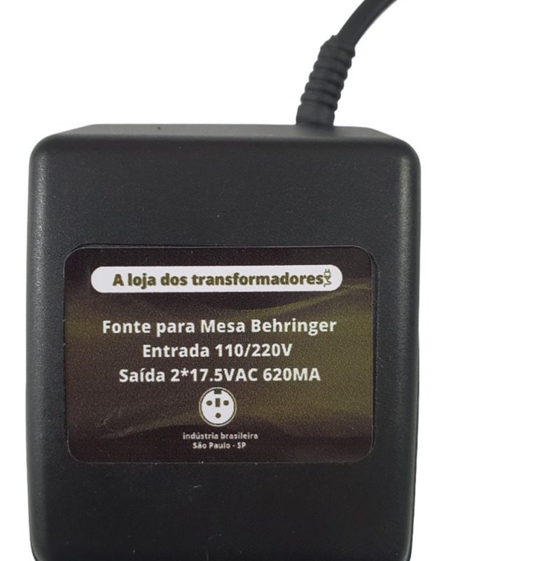 Fonte Para Mesa De Som Behringer 17.5vac 620ma Mx1602 Xenyx