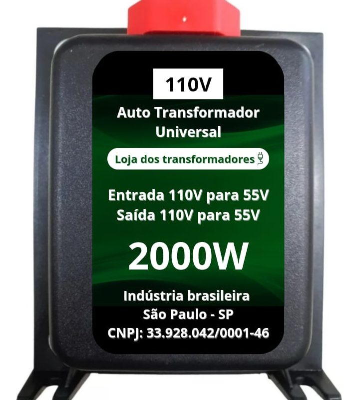Auto Transformador 110/55v Ou 55/110v 2000w