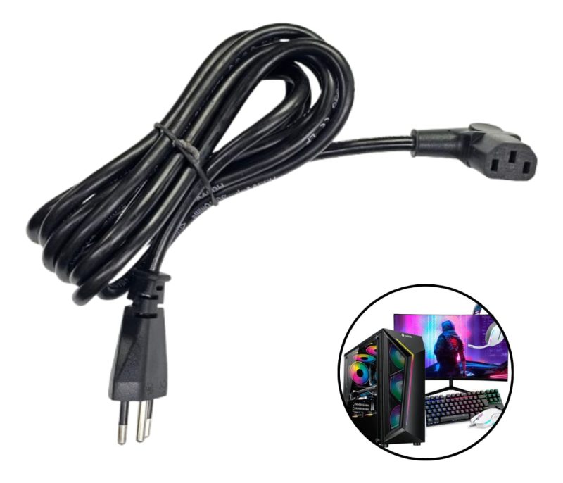 Cabo De Força Energia Tripolar Para Pc E Fontes - Image 2