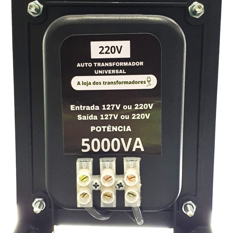 Auto Transformador 5000va Em Cobre Com Borne 110/220v