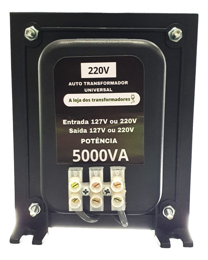 Auto Transformador 5000va Em Cobre Com Borne 110/220v