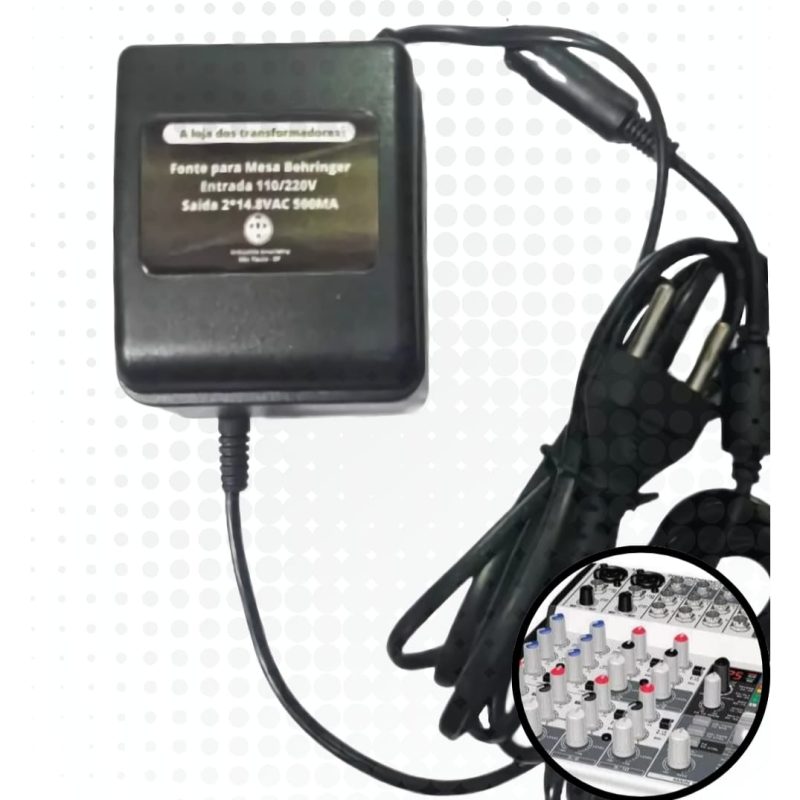 Fonte Mesa Phonic Am25 55 105fx 125fx 14,8x2 500ma