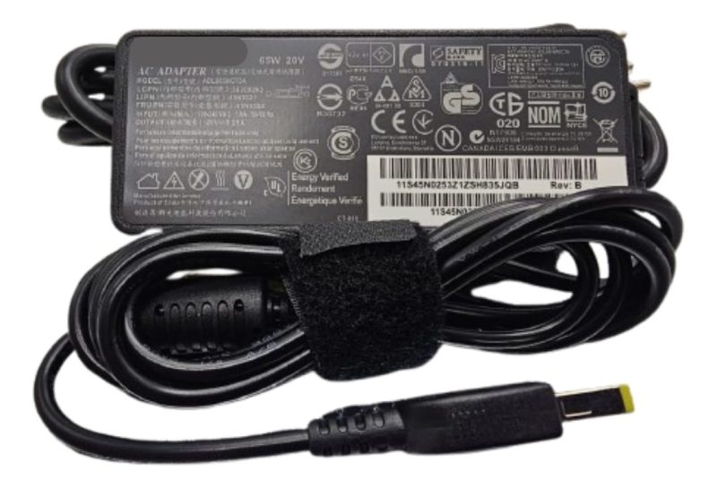 Fonte Compatível Com Lenovo 20v 3,25a Usb Retangular 65w