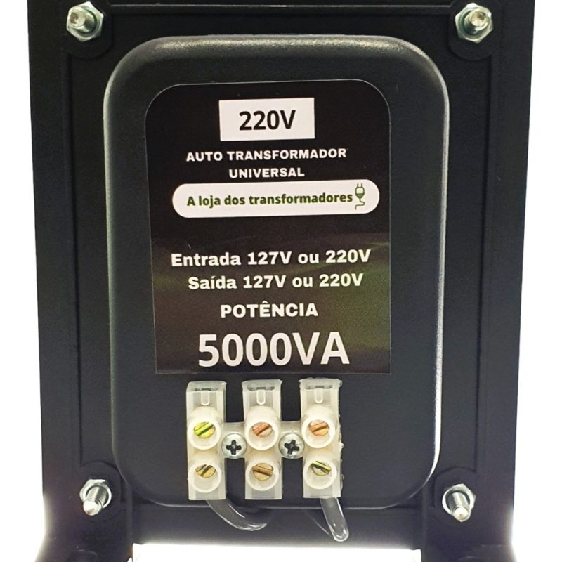 Auto Transformador 5000va Em Cobre Com Borne 110/220v
