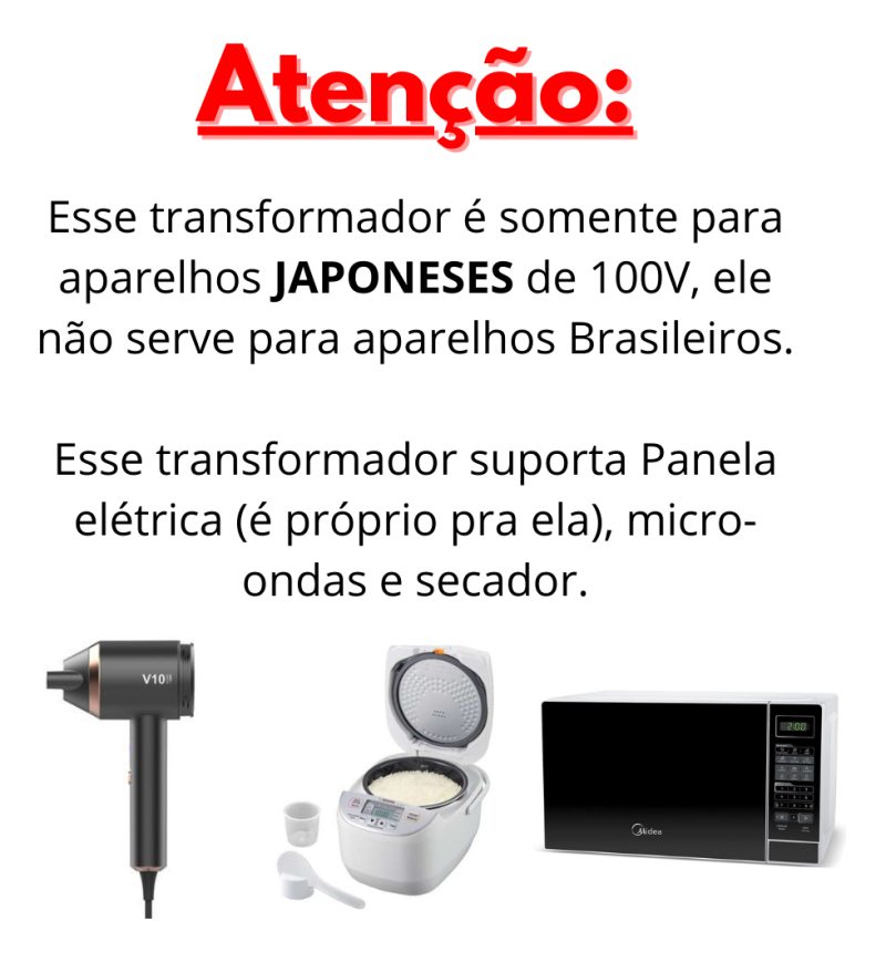 Transformador 220v Para 100v 2000w Para Aparelhos Do Japão - Image 4