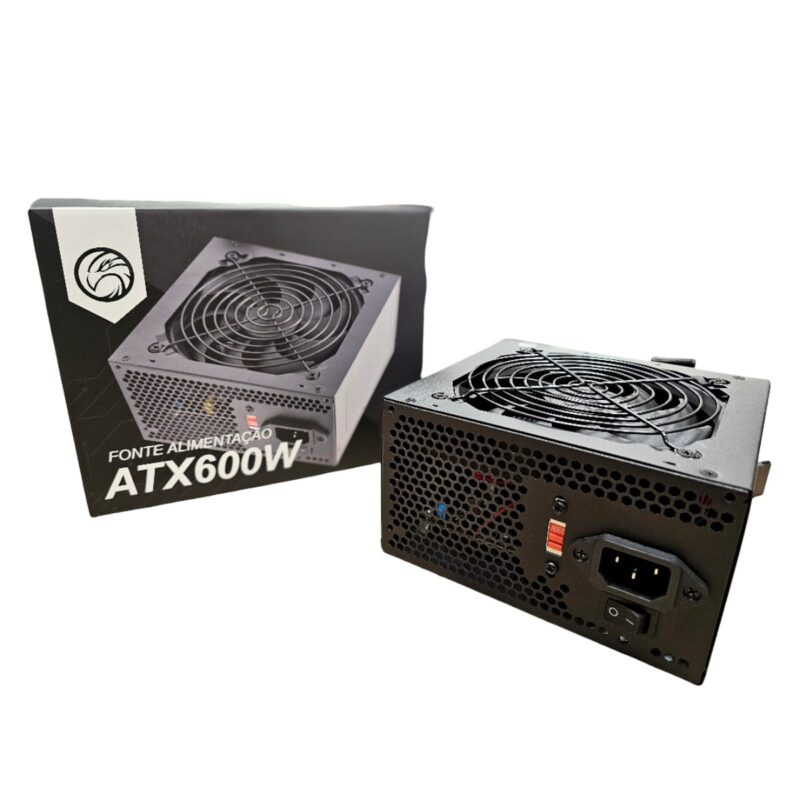 Fonte Gamer Bpc/6350-b 600w Para Computador Desktop Preta